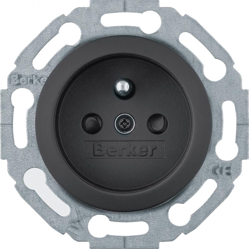 Berker MAN0101117 Steckd. Skostift BS 1930 softtouch schw.