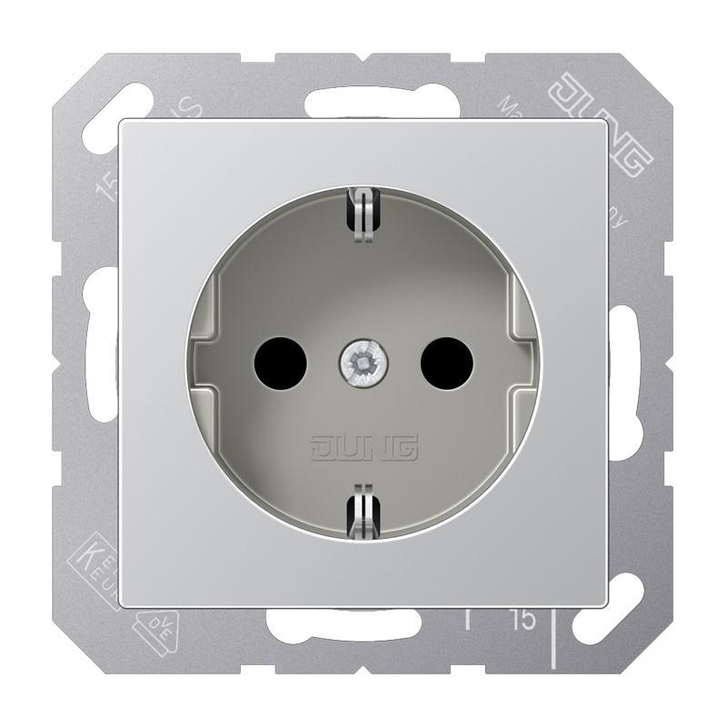 JUNG A 1520 AL SCHUKO-Steckdose aluminium