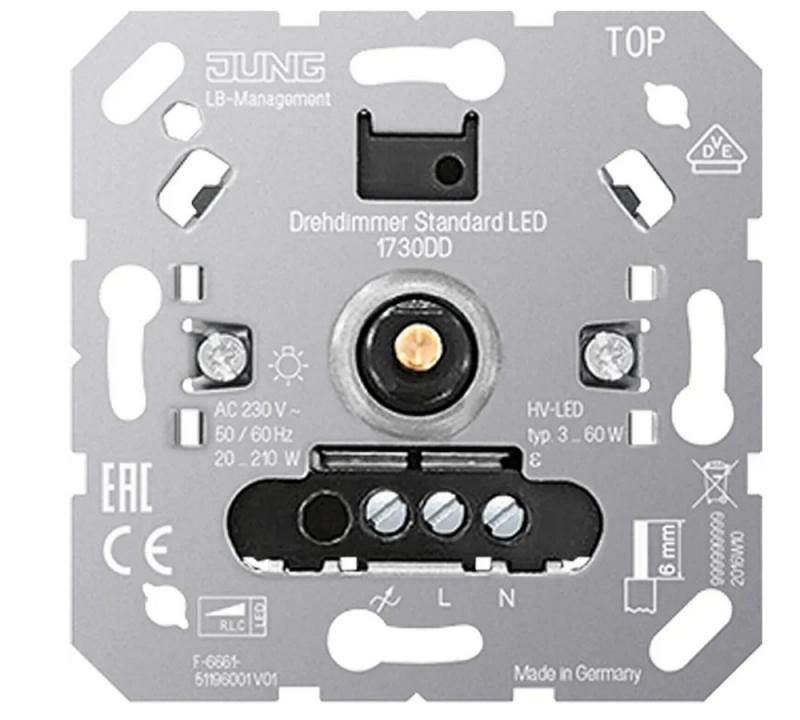JUNG 1731 DD Drehdimmer Universal LED Unterputz 230 V