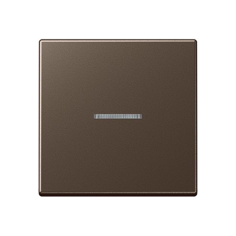 JUNG HOME Taster 1fach mit Lichtleiter, Serie A, mokka, Bluetooth Mesh