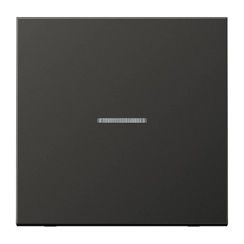 JUNG HOME Taster 1fach, mit Lichtleiter, Aluminium lackiert, Serie LS, anthrazit BT AL 17101 AN