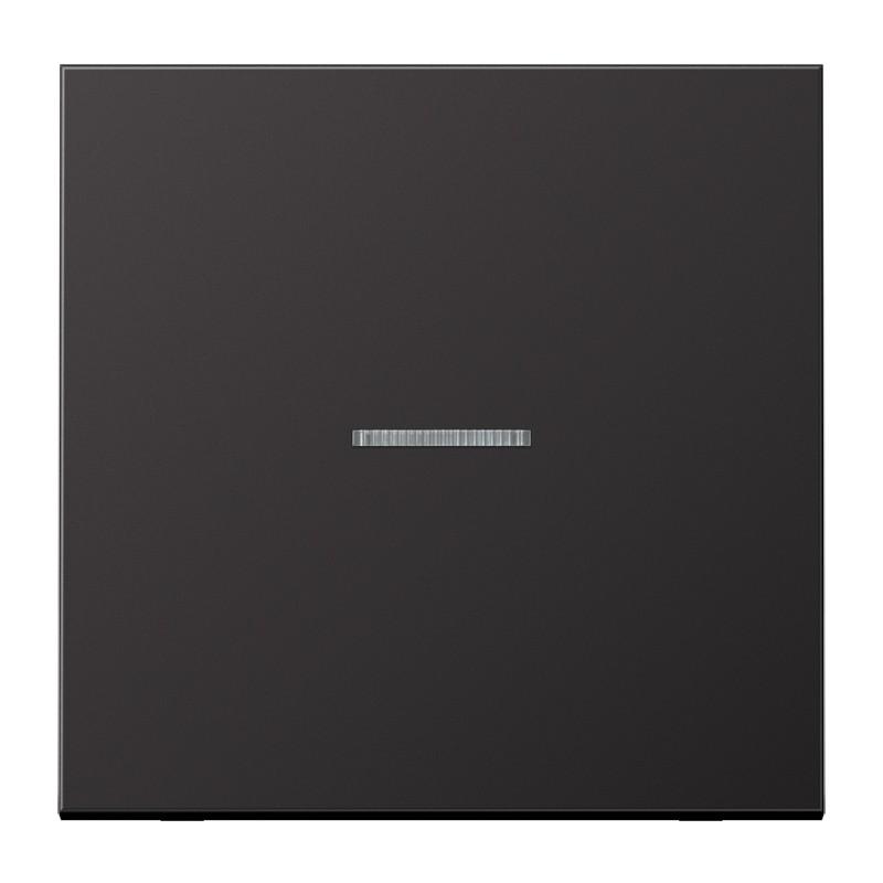 JUNG HOME Taster 1fach, mit Lichtleiter, Aluminium lackiert, Serie LS, dark BT AL 17101 D