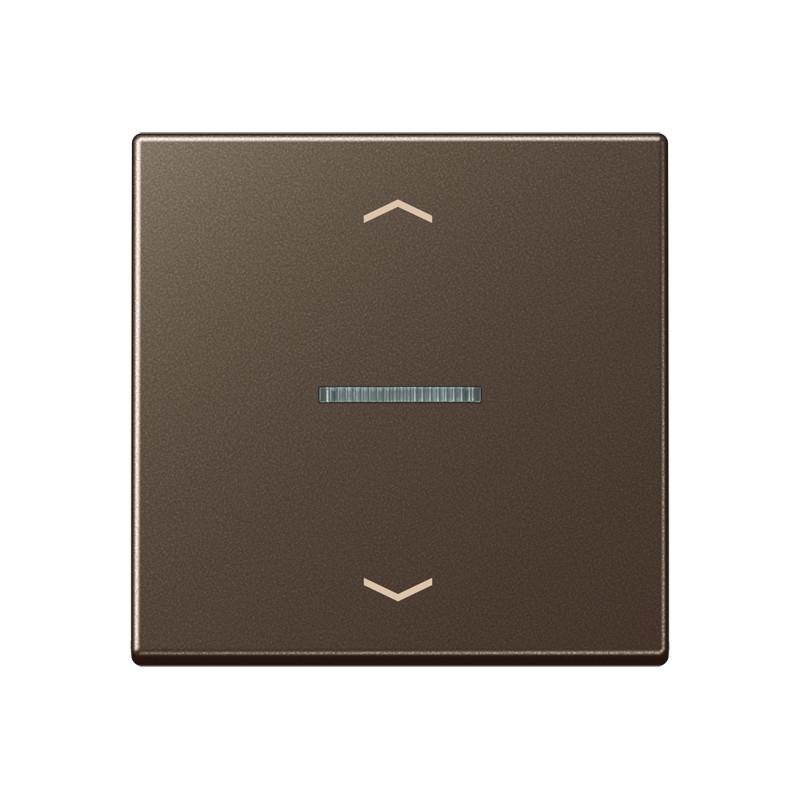 JUNG HOME BT A 17101 P MO Taster 1fach, mit Pfeilsymbolen und Lichtleiter, mokka