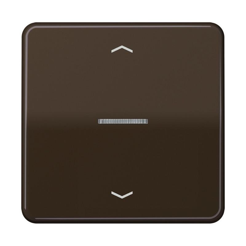 JUNG HOME Taster 1fach mit Pfeilsymbolen und Lichtleiter, Serie CD, braun, Bluetooth Mesh