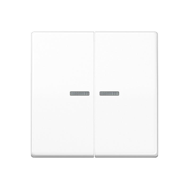 JUNG HOME Taster 2fach, beschriftbar, alpinweiß BT A 17102 BF WW