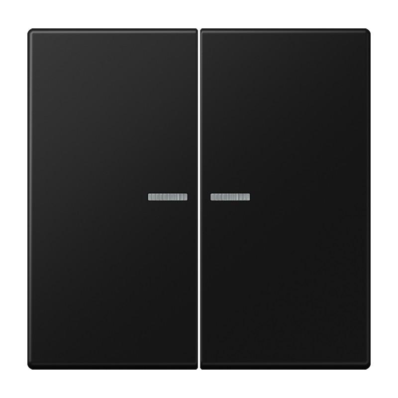 JUNG HOME Taster 2fach mit Lichtleiter, Serie LS, graphitschwarz matt, Bluetooth Mesh