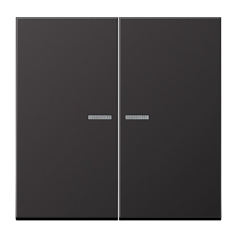 JUNG HOME BT AL 17102 D Taster 2fach, mit Lichtleiter, Serie LS, dark
