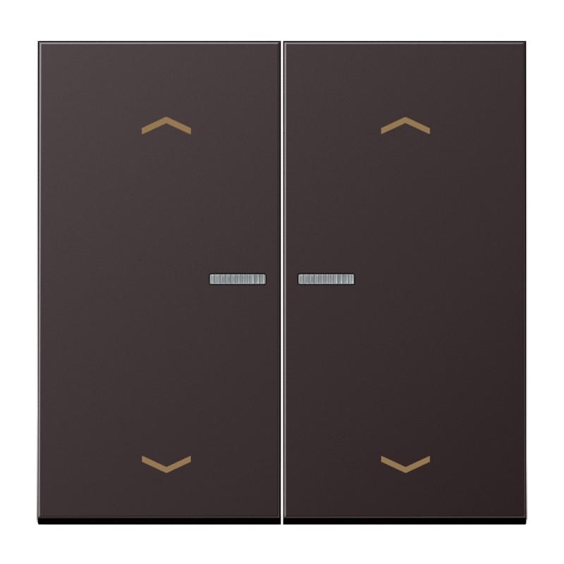 JUNG HOME BT AL 17102 P D Taster 2fach, mit Pfeilsymbolen und Lichtleiter, dark