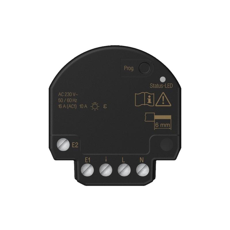 JUNG HOME Schaltaktor 1fach Mini mit 2 Binäreingängen BT S1 B2 U
