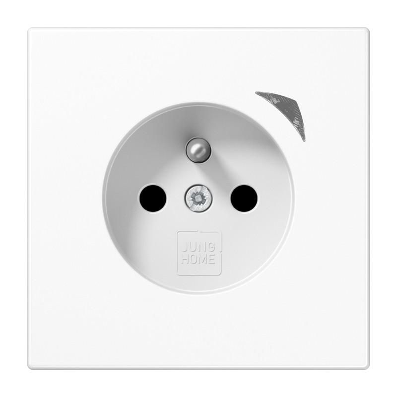 JUNG HOME Smart Steckdose 16 A 250 V, Bluetooth Mesh, Serie LS, alpinweiß, BT LS 1521 F S WW -  französisch/belgisches System