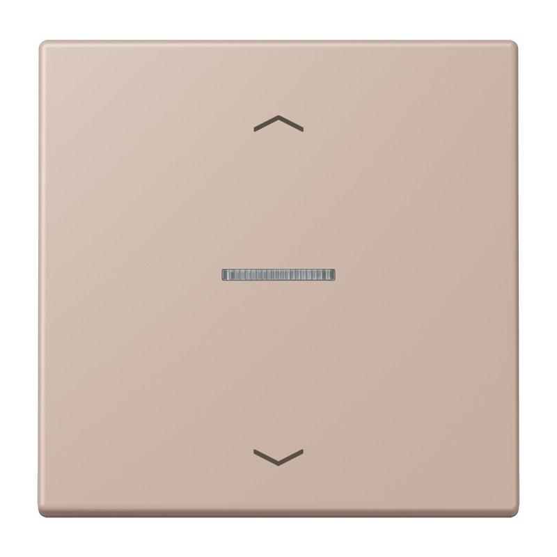 JUNG HOME Taster 1fach mit Pfeilsymbolen und Lichtleiter, Serie LS, ombre brûlée claire, Bluetooth Mesh