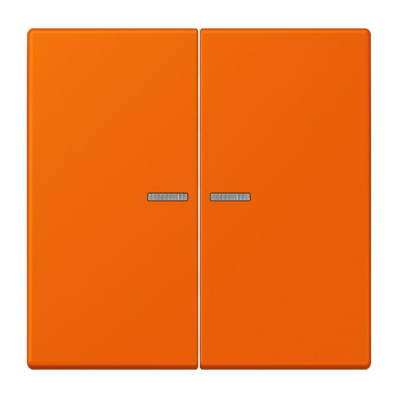 JUNG HOME Taster 2fach mit Lichtleiter, Serie LS, orange, Les Couleurs Le Corbusier, Bluetooth Mesh