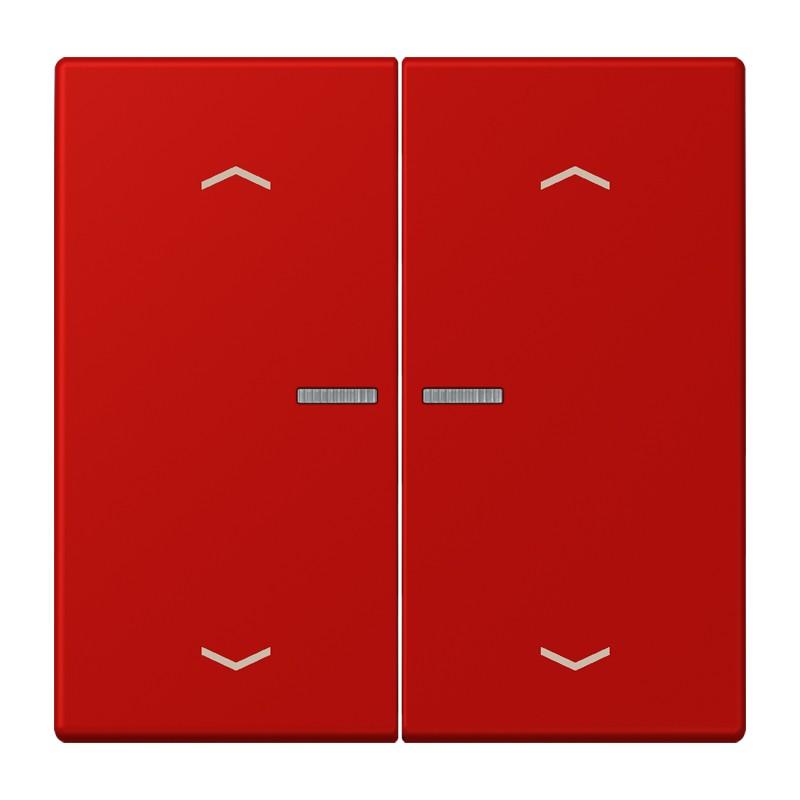 JUNG HOME Taster 2fach mit Pfeilsymbolen und Lichtleiter, Serie LS, rouge vermillon 31, Les Couleurs Le Corbusier, Bluetooth Mesh