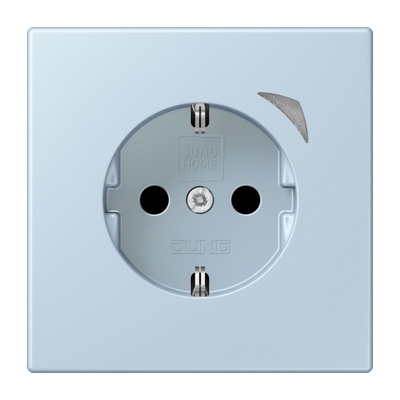 JUNG HOME Smart SCHUKO Steckdose 16 A 250 V, Safety Plus, Bluetooth Mesh, outremer clair, BT LC 1521 S 208