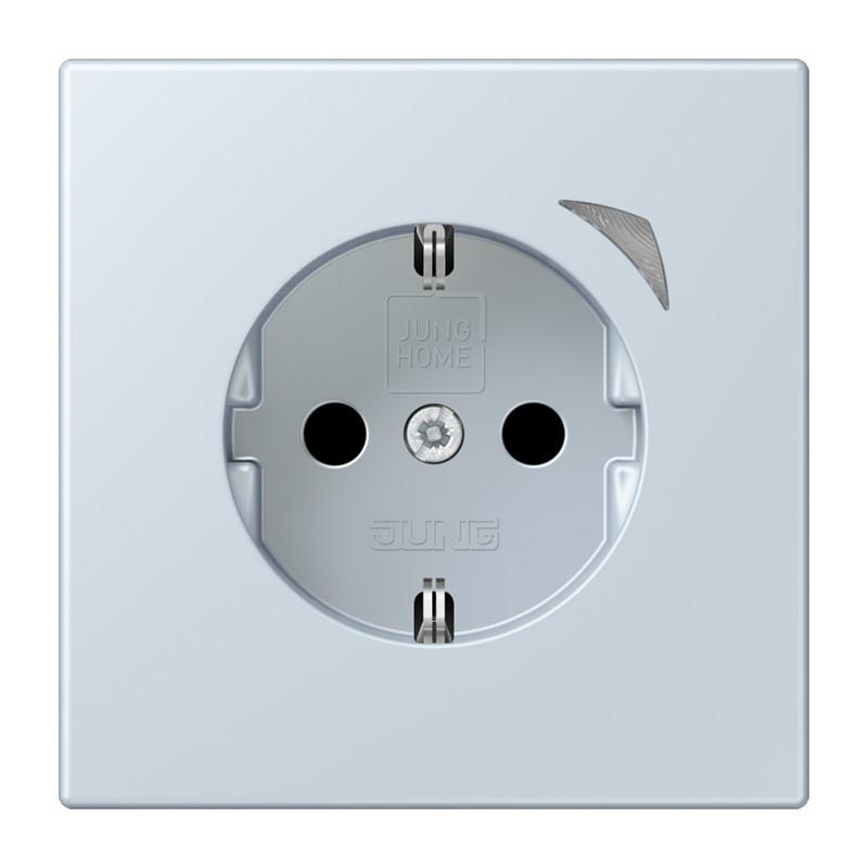 JUNG HOME Smart SCHUKO Steckdose 16 A 250 V, Safety Plus, Bluetooth Mesh, outremer pale, BT LC 1521 S 209