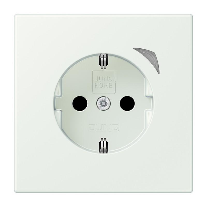 JUNG HOME Smart SCHUKO Steckdose 16 A 250 V, Bluetooth Mesh, Funktionsanzeige, Safety Plus, Serie LS, outremer gris, BT LC 1521 S 210