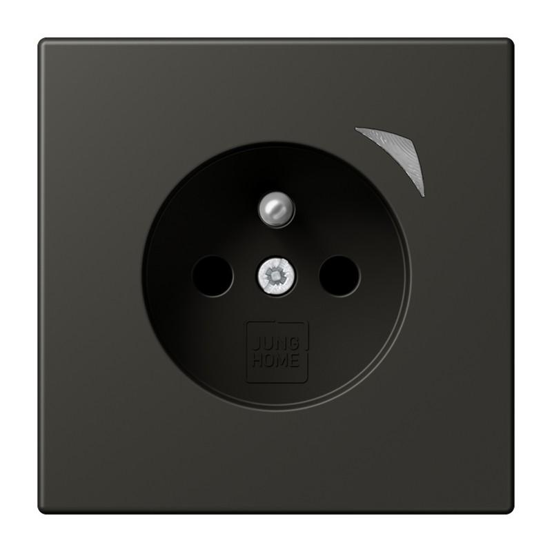JUNG HOME Smart Steckdose 16 A 250 V, Bluetooth Mesh, Serie LS, ombre naturelle 59, BT LC 1521 F S 259  -  französisch/belgisches System