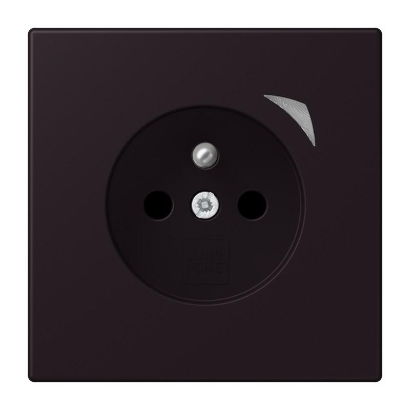 JUNG HOME Smart Steckdose Energy 16 A 250 V, Leistungs- und Energiemessung, Bluetooth Mesh, Serie LS, noir d’ivoire, BT LC 1521 F SE 248 -  französisch/belgisches System