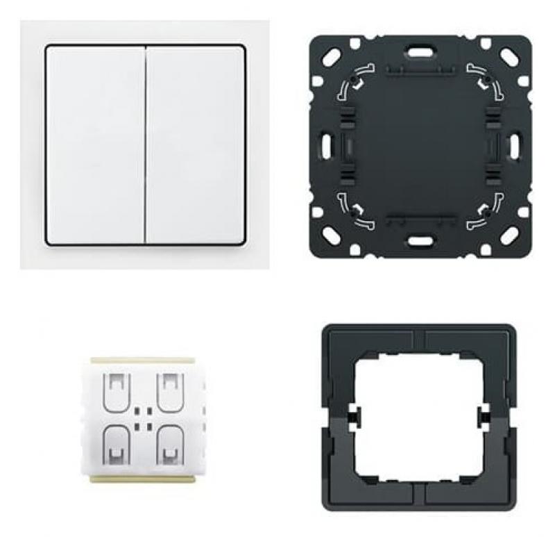 Busch-Jaeger 6716 UJ-84 Smart Switch Komplettset 4-fach Funk Zigbee studioweiß future® linear 2CKA006710A0010