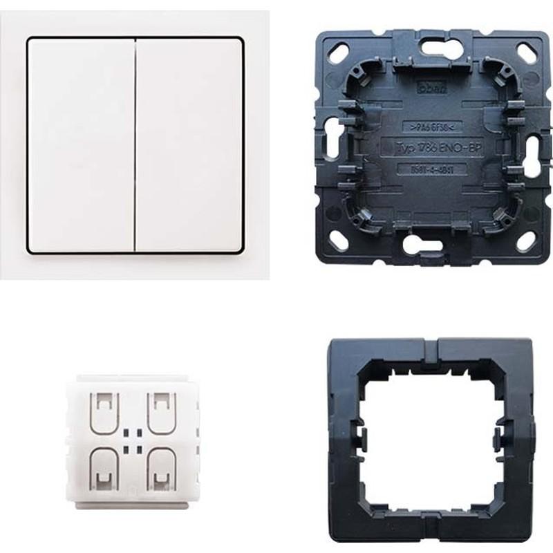 Busch-Jaeger 6716 UJ-84-500 Smart Switch Komplettset 4-fach Funk Zigbee studioweiß future® linear 2CKA006710A0011