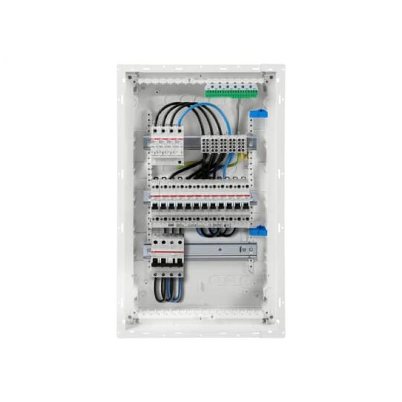 ABB STRIEBEL & JOHN UKB3BOK13D UK-Komplettverteiler mit SPD T2, HLAK, 12xFI/LS 16/0,03A, 3p FI/LS 20/0,03A 3-reihig