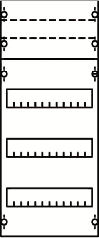 ABB STRIEBEL & JOHN 1V0KA Reiheneinbaugeräte-Modul, Reihenabstand 125mm, 4RE/BH0, 1FB Modul montiert auf EDF-Profil