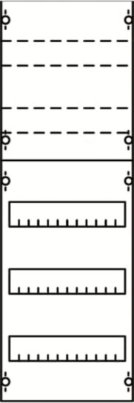 ABB STRIEBEL & JOHN 1V1KA Reiheneinbaugeräte-Modul, Reihenabstand 125mm, 5RE/BH1, 1FB Modul montiert auf EDF-Profil