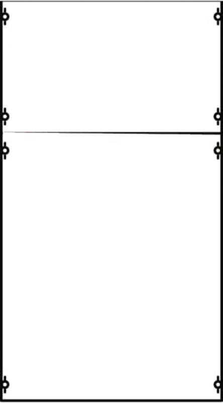 ABB STRIEBEL & JOHN 2B2A Berührschutz-Modul, 6RE/BH2, 2 FB, Modul montiert auf EDF-Profil