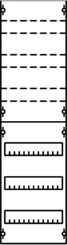 ABB STRIEBEL & JOHN 1V23KA Reiheneinbaugeräte-Modul, Reihenabstand 125mm, 6RE/BH2, 1FB Modul montiert auf EDF-Profil