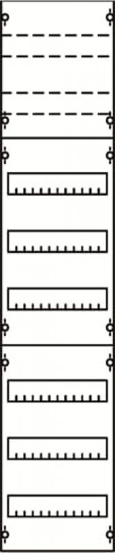 ABB STRIEBEL & JOHN 1V43KA Reiheneinbaugeräte-Modul, Reihenabstand 125mm, 8RE/BH4, 1FB Modul montiert auf EDF-Profil