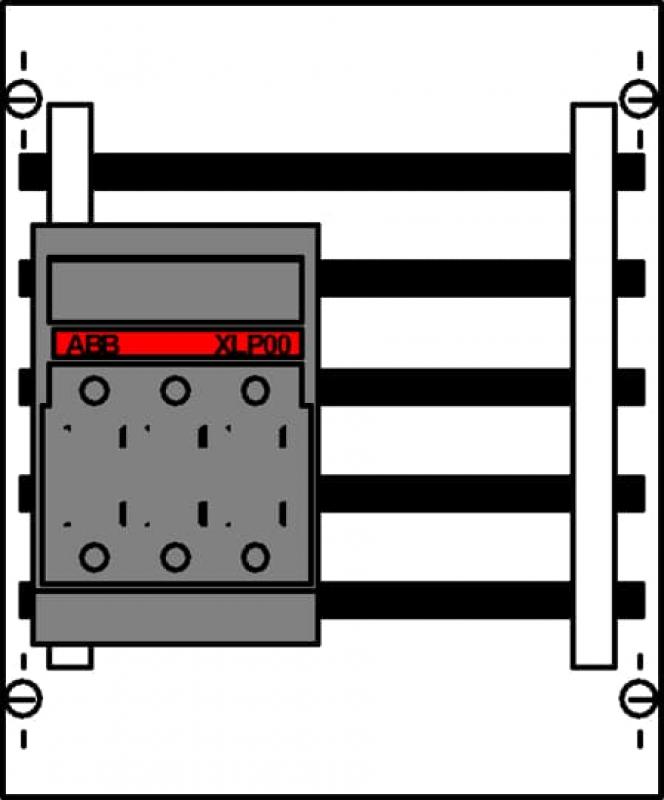 ABB STRIEBEL & JOHN ED12TA Kombi-Set SS-System 2RE /BH000, 1FB Kombi-Set, montiert auf EDF-Profil