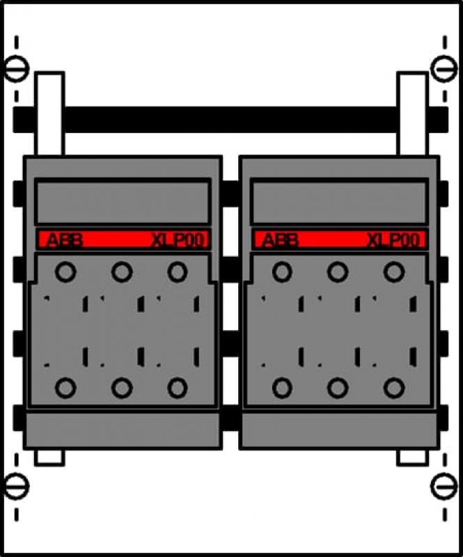 ABB STRIEBEL & JOHN ED13TA Kombi-Set SS-System 2RE /BH000, 1FB Kombi-Set, montiert auf EDF-Profil