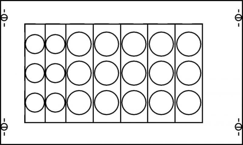 ABB STRIEBEL & JOHN ED21EA Kombi-Set D0-Elemente 2RE / BH000, 2FB Kombi-Set, montiert auf EDF-Profil