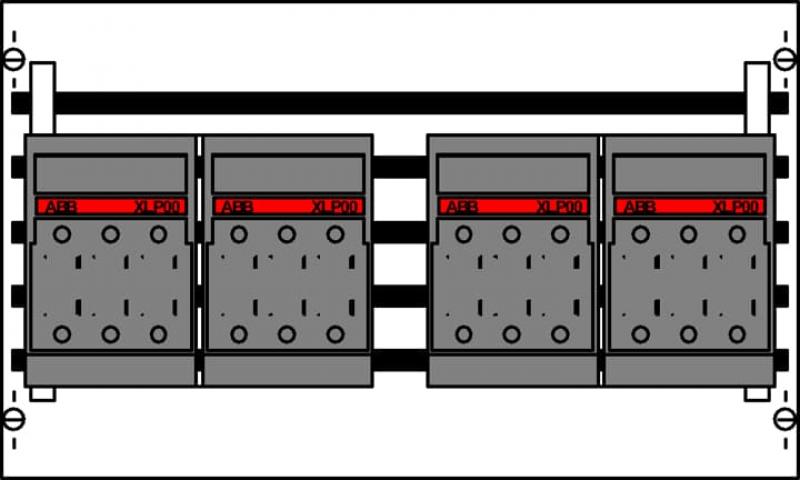ABB STRIEBEL & JOHN ED22TA Kombi-Set SS-System 2RE / BH000, 2FB Kombi-Set, montiert auf EDF-Profil