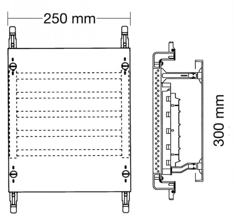ABB STRIEBEL & JOHN ED71SA Kombi-Set SS-System 2RE / BH000, 1FB Kombi-Set, montiert auf EDF-Profil