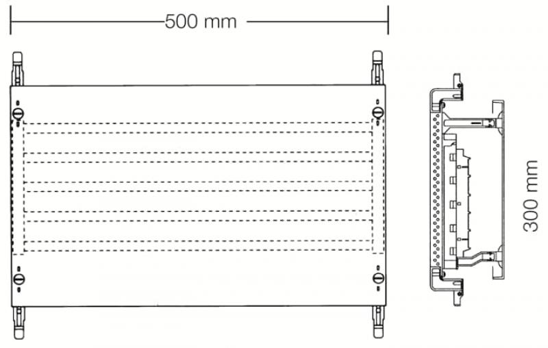 ABB STRIEBEL & JOHN ED72SA Kombi-Set SS-System 2RE / BH000, 2FB Kombi-Set, montiert auf EDF-Profil