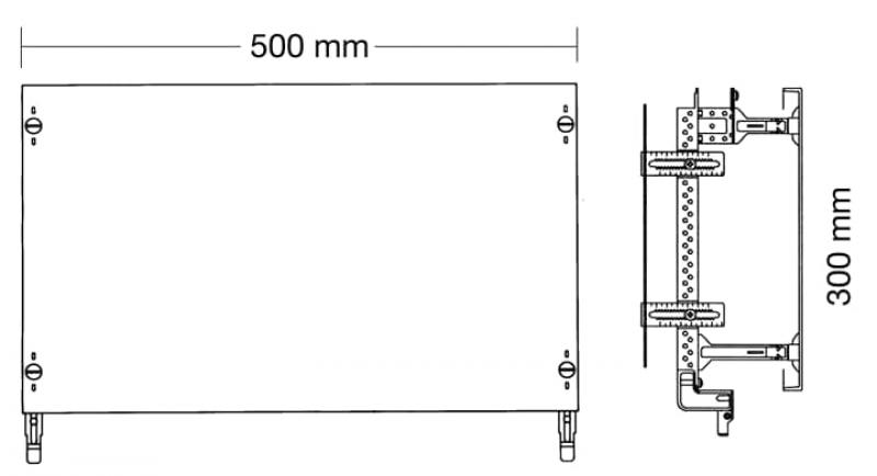 ABB STRIEBEL & JOHN ED62MA Kombi-Set Montageplatte 2RE / BH000, 2FB Kombi-Set, montiert auf EDF-Profil