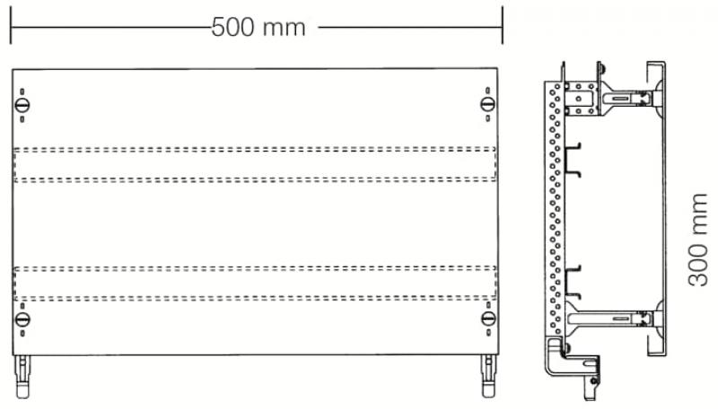 ABB STRIEBEL & JOHN ED62KA Kombi-Set Reihenklemmen 2RE / BH000, 2FB Kombi-Set, montiert auf EDF-Profil