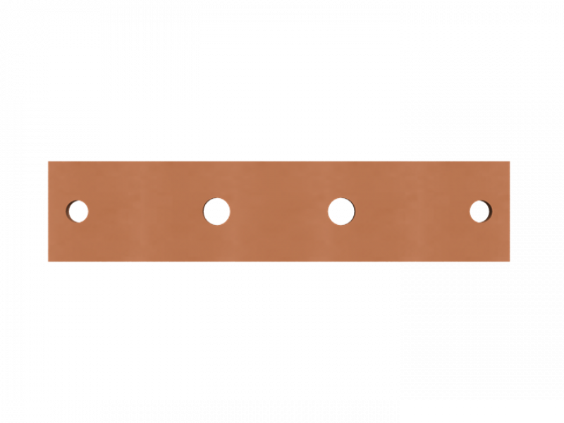 ABB STRIEBEL & JOHN ZX2032 CU-Schiene 40x10 mm, L:434mm, Kupferschiene, lose Lieferung