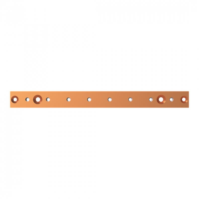 ABB STRIEBEL & JOHN ZXM1214 CU-Schienen 40x10 mm, L:434mm, Kupferschiene, montiert