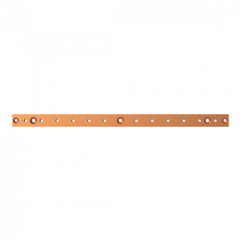 ABB STRIEBEL & JOHN ZXM1215 CU-Schienen 40x10 mm, L:684mm, Kupferschiene, montiert