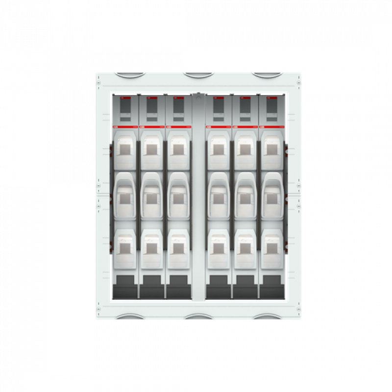 ABB STRIEBEL & JOHN MD31EB NH-Lasttrennleisten-Modul 6RE / 3FB, incl. 6x NH1 Leisten CombiLine-Modul, montiert