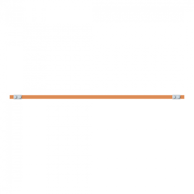 ABB STRIEBEL & JOHN ZXM2327 CU-Schiene 20x5 mm, L: 43+845+43, Kupferschiene, montiert