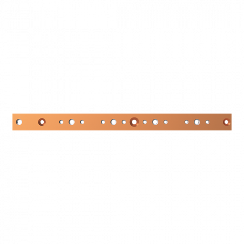 ABB STRIEBEL & JOHN ZXM2526 CU-Schiene 40x10 mm, L:524mm, Kupferschiene, montiert