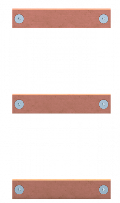 ABB STRIEBEL & JOHN ZX2811 CU-Verbinder 40x10, HSS zu HSS, Schrank-Schrank, TwinLine Kupferschiene, lose Lieferung