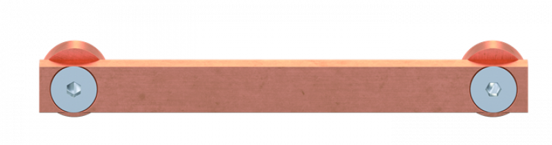 ABB STRIEBEL & JOHN ZX2823 CU-Verbinder 20x10, Schrank-Schrank, PE-Schiene, TwinLine Kupferschiene, lose Lieferung