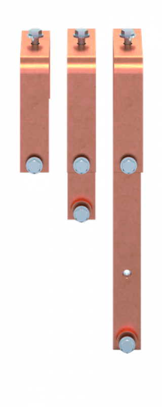 ABB STRIEBEL & JOHN ZXM2628 CU-Schiene 40x10 mm, VBS für ATS800 3P, Kupferschiene, im Schrank montiert