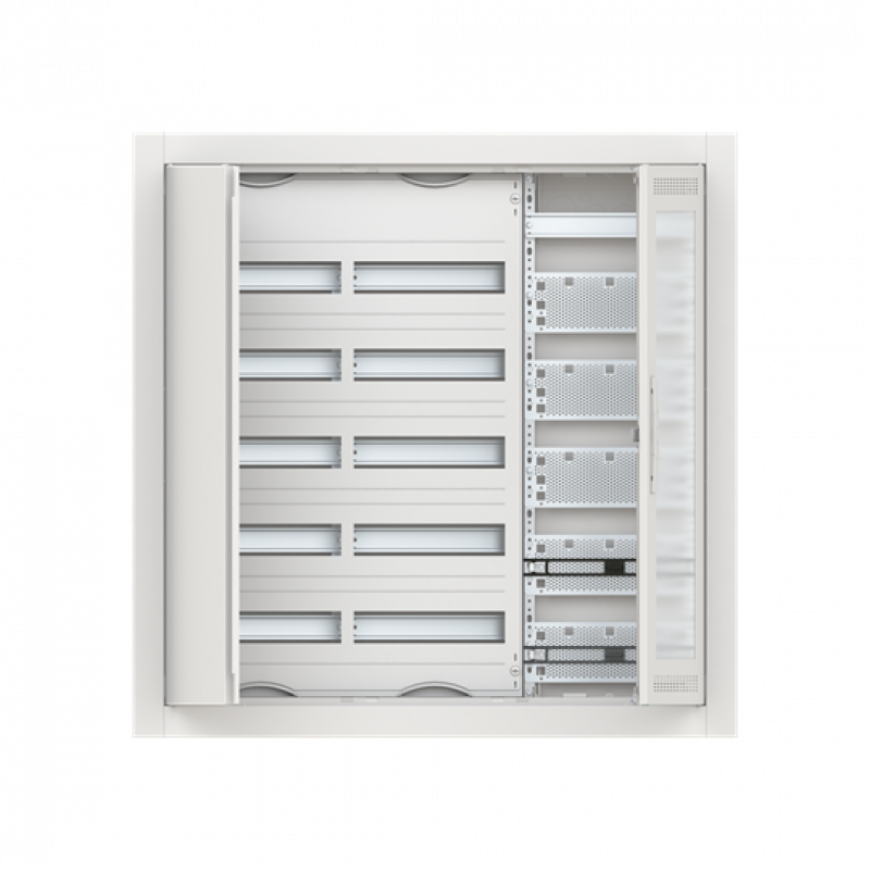 ABB STRIEBEL & JOHN CU35VMW Kleinverteiler Unterputz Media, mit Tür WiFi, 3-feldbreit, 5-reihig Schutzklasse II, Schutzart IP30
