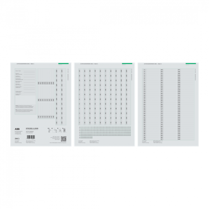 ABB STRIEBEL & JOHN ZBC1 Beschriftungssystem, Zubehör ComfortLine Compact UP