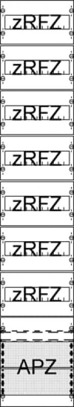 ABB STRIEBEL & JOHN FV19A2R7 Verteilerfeld mit Aufputz-Zählerplatz, zRfZ7, 9RE